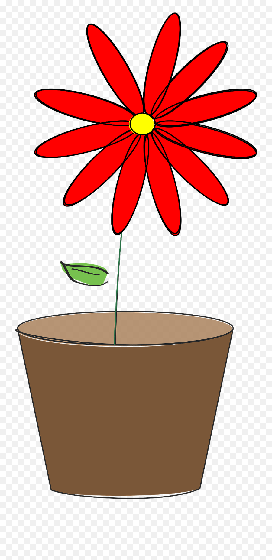 Red Flower In A Pot Clipart Free Download Transparent Png Emoji,Red Flowers Clipart
