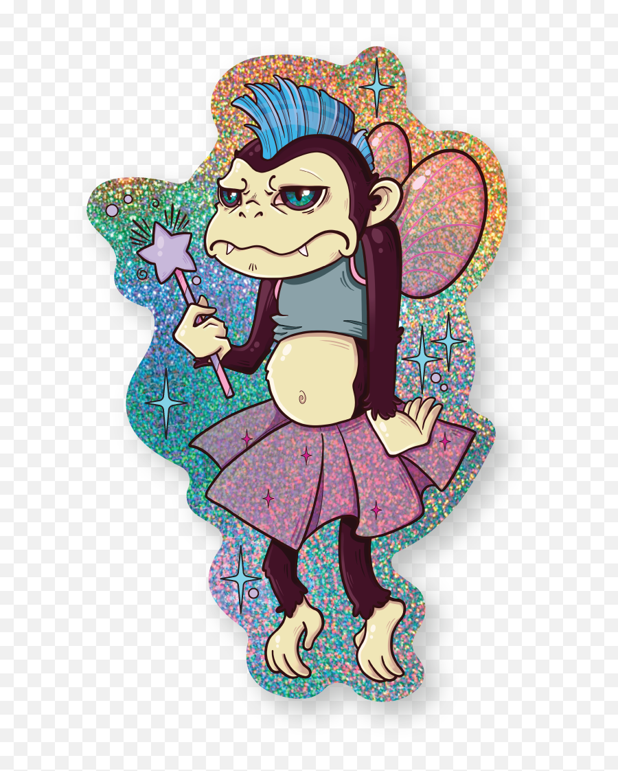 Pixie Dust Stickers Rockin Monkey Emoji,Magic Dust Png