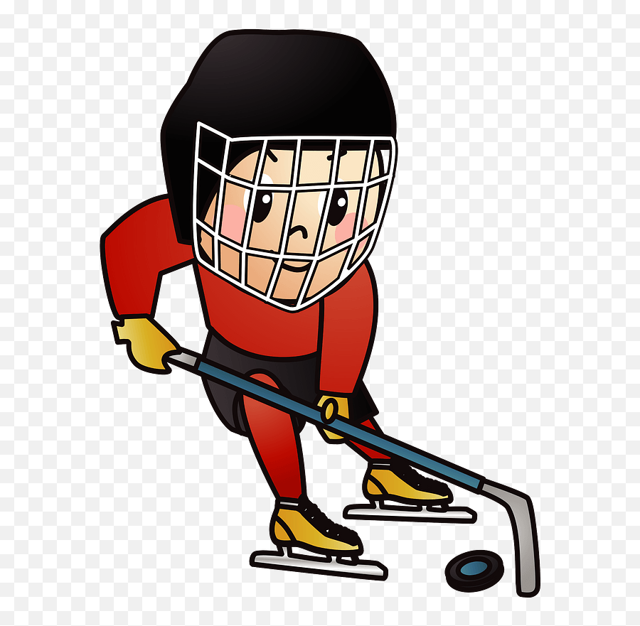 Ice Hockey Player Is Moving The Puck Clipart Free Download Emoji,Hockey Pucks Clipart