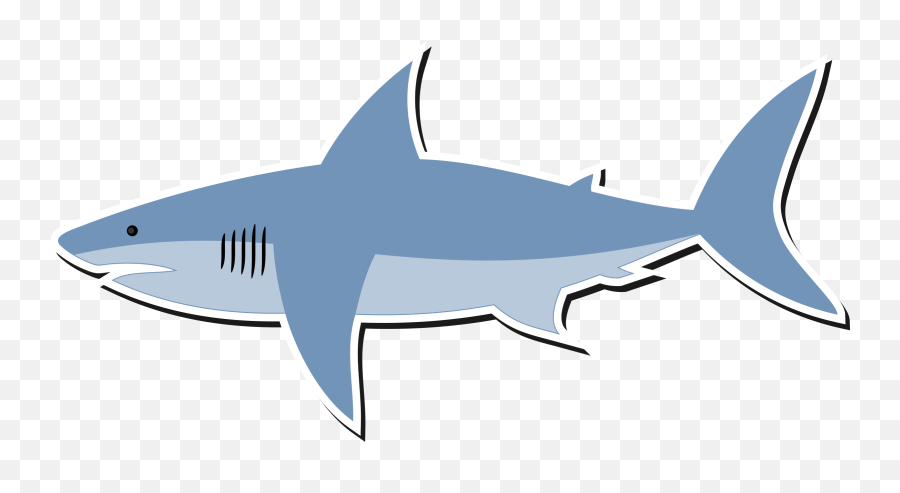Clipart Cartoon Shark Png 2 - Transparent Background Shark Clipart Emoji,Shark Clipart
