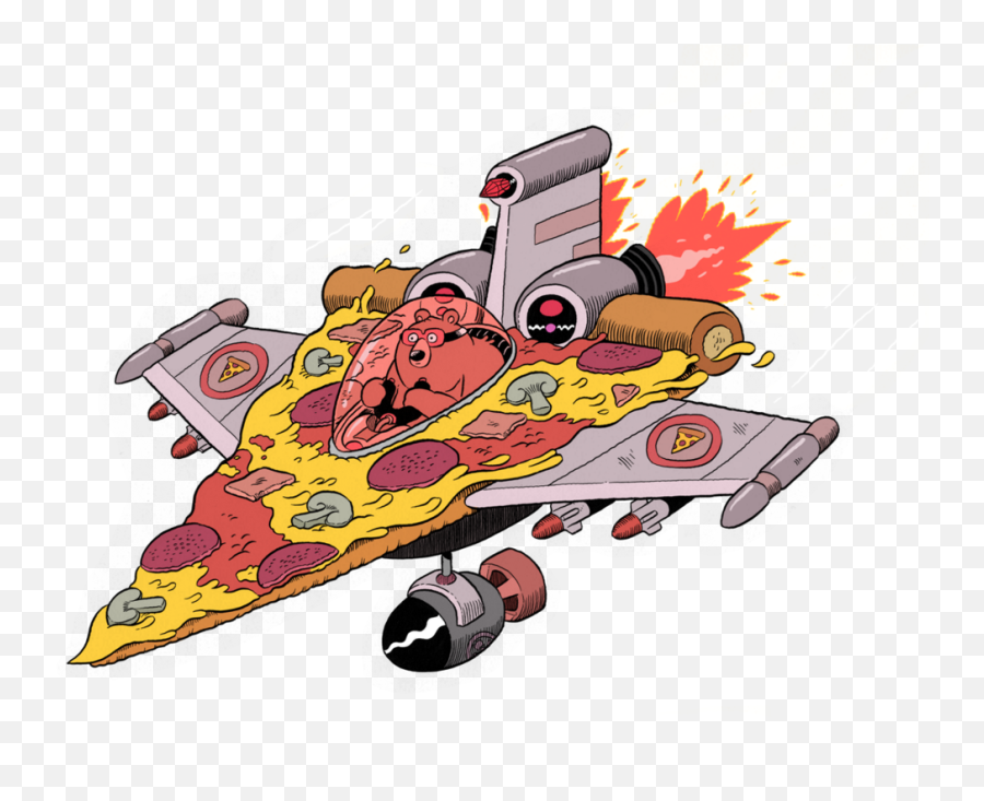 Pizza Hot Dog Cartoon Product - Pizza Jet Plane 1012x790 Emoji,Jet Plane Clipart