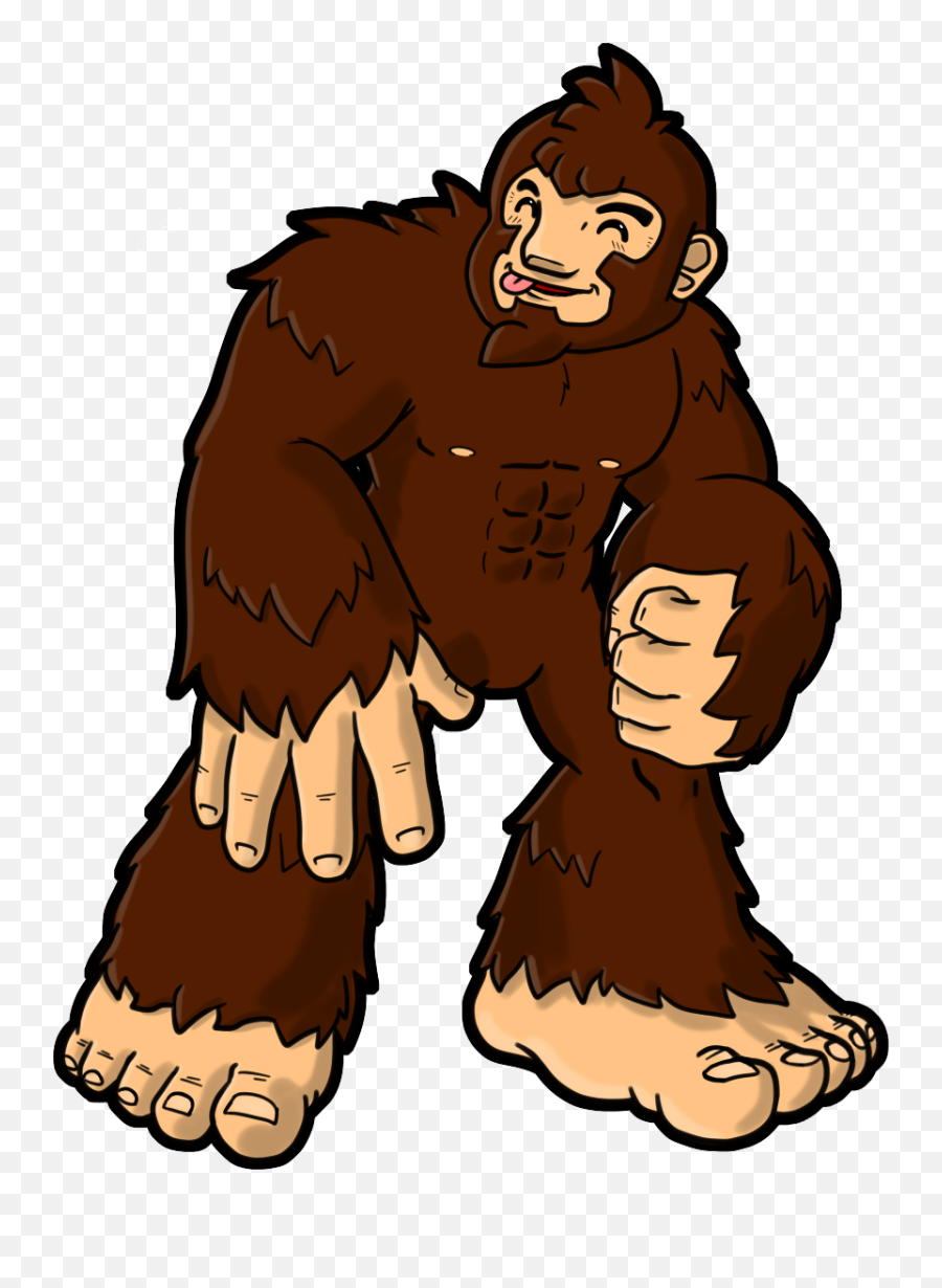 Bigfoot Drawing Cartoon Clip Art - Cartoon Bigfoot Clipart Emoji,Bigfoot Clipart