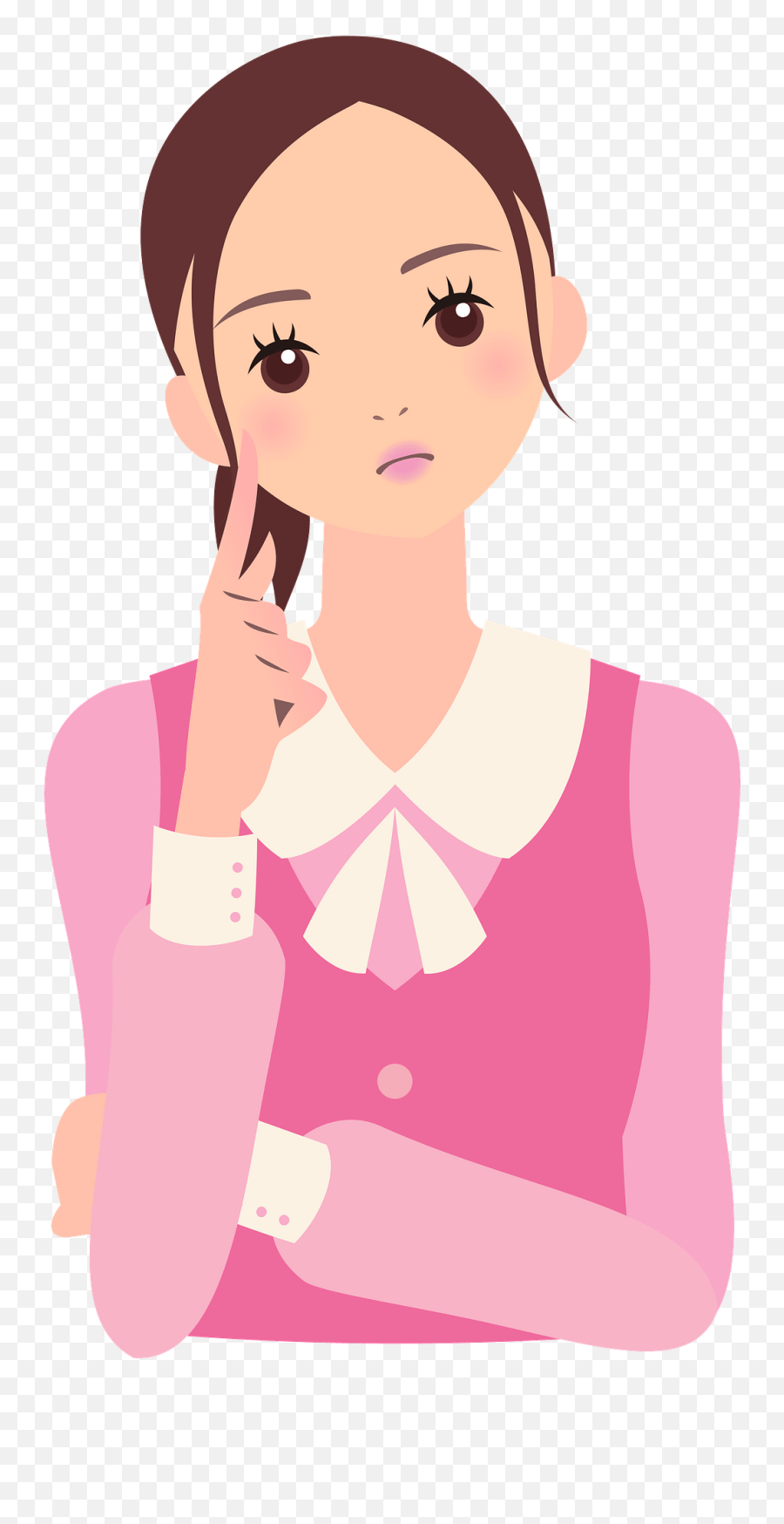 Businesswoman Is Thinking Clipart Free Download Transparent - Cartoon Woman Thinking Png Emoji,Think Clipart