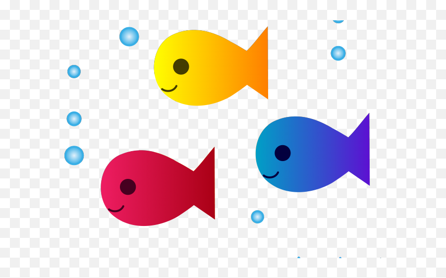Cute Fish Clipart - Cartoon School Of Fish Png Download Red Fish Cute Emoji,Fish Png