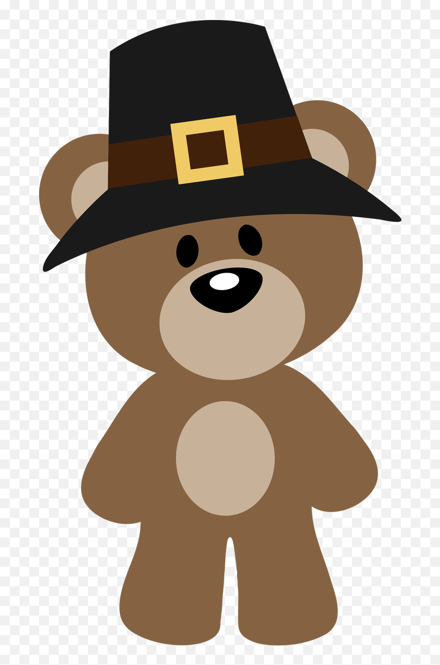 View Full Size Cartoon Thanksgiving Teddy Bear Clipart And - Thanksgiving Teddy Bear Clipart Emoji,Clipart Thanksgiving
