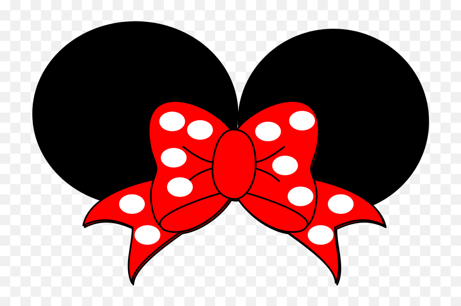 Minnie Mouse Clipart Vector - Minnie Mouse Ribbon Pink Emoji,Minnie Mouse Clipart