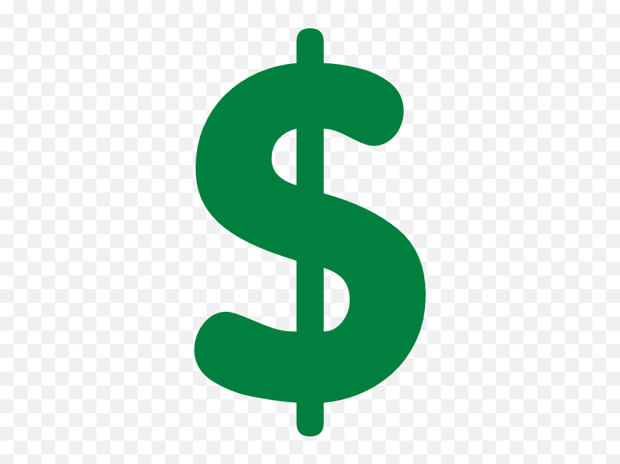 Transparent Money Signs - Green Dollar Sign Clipart Emoji,Dollar Sign Transparent Background