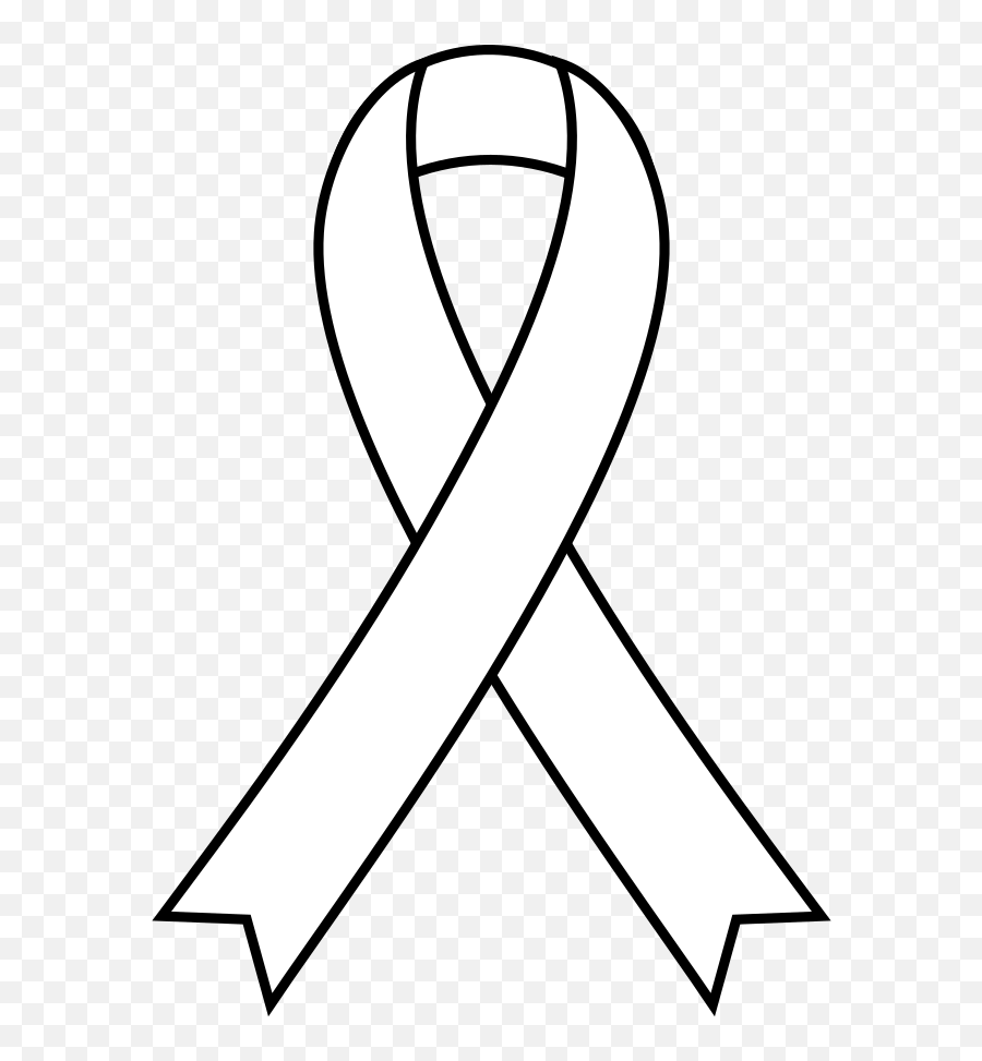 White Awareness Ribbon Emoji,Awareness Ribbons Clipart
