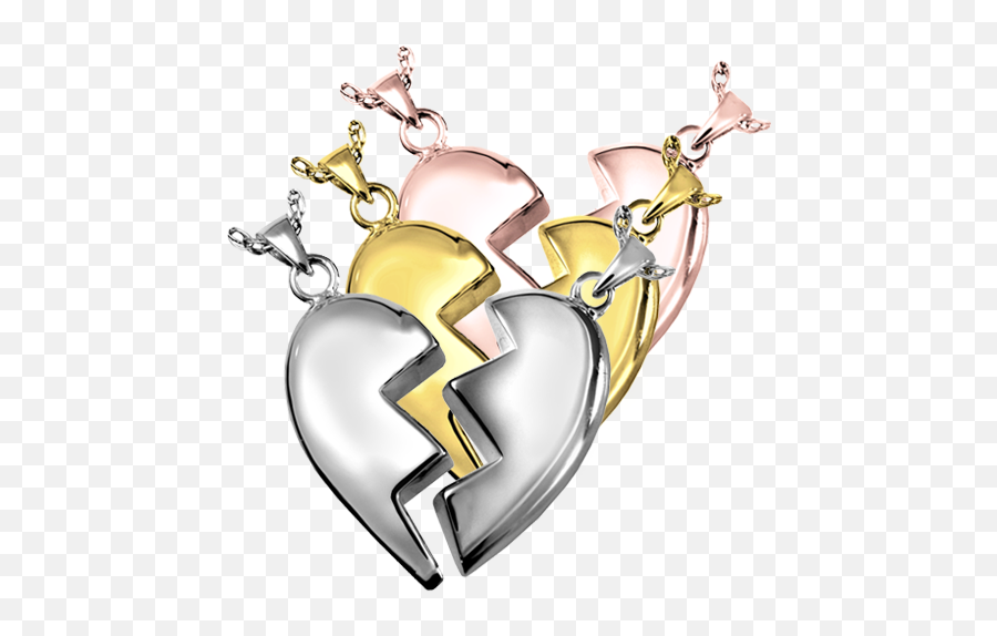 Broken Heart Companion Pendant Cremation Jewelry Urns Emoji,Transparent Broken Heart