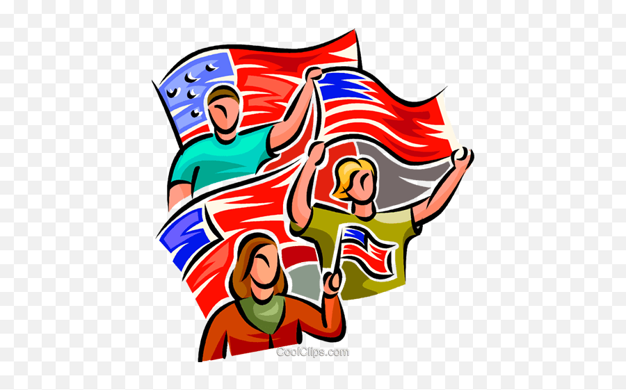 Download People Waving American Flags Royalty Free Vector Emoji,Waving American Flag Png