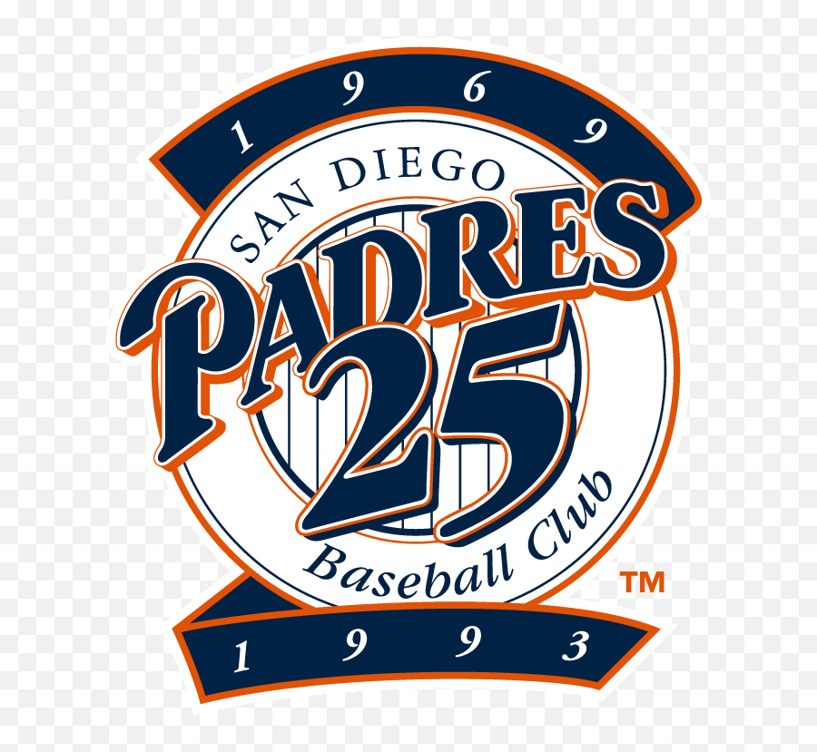 San Diego Padres Anniversary Logo - San Diego Padres 25th Anniversary Logo Emoji,Padres Logo