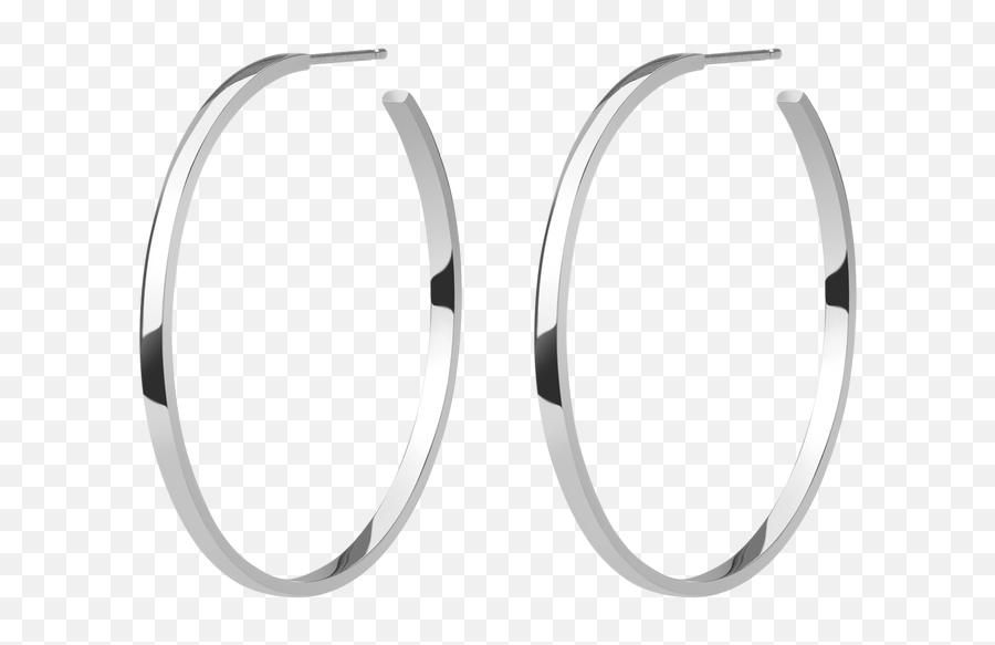 Hoop Earrings Emoji,Silver Png