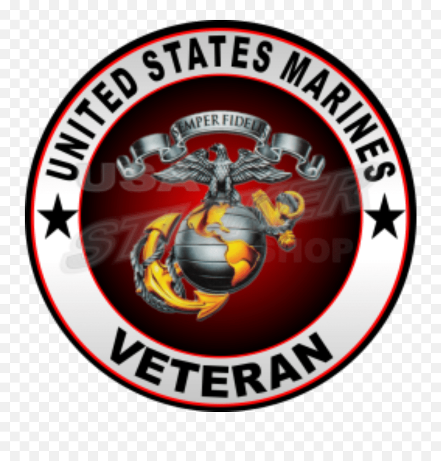 Us Marine Corps Veteran Insignia Sticker U2013 Round - Item M Emoji,Veteran Png