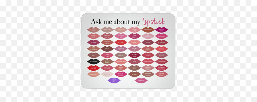 Ask Me About My Lipstick Lipsense 50 Lips Color Chart Kisses Emoji,Lipsense Png