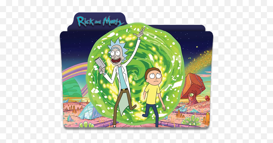 Rick And Morty Series Folder 2 Icon Png - Rick And Morty Folder Icon Emoji,Rick And Morty Png