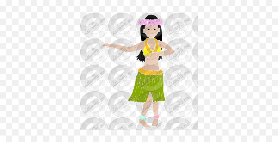 Hula Dancer Stencil For Classroom - Midriff Emoji,Dancer Clipart