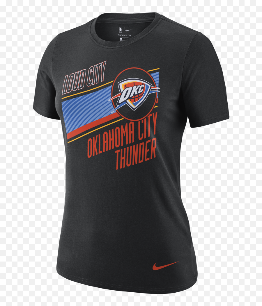 Okc Thunder Nike Thunder Logo T Shirt - Okc Thunder Emoji,Okc Thunder Logo