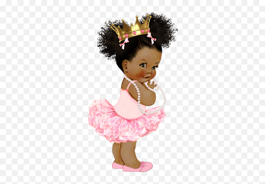 African American Princess Baby Shower Backdrop Zazzlecom - African American Princess Baby Shower Emoji,Black Girl Clipart
