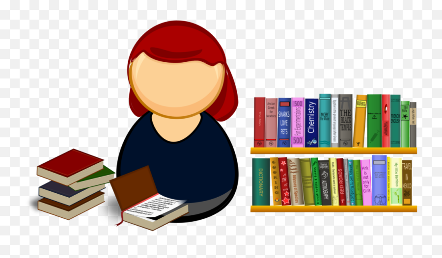 Download Clipart Books Shelf - Library Png Emoji,Librarian Clipart