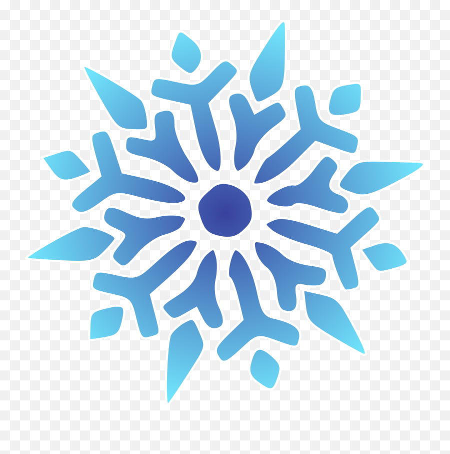 Blue Cartoon Snowflake - Snowflake Cartoon Transparent Background Emoji,Snowflakes Clipart