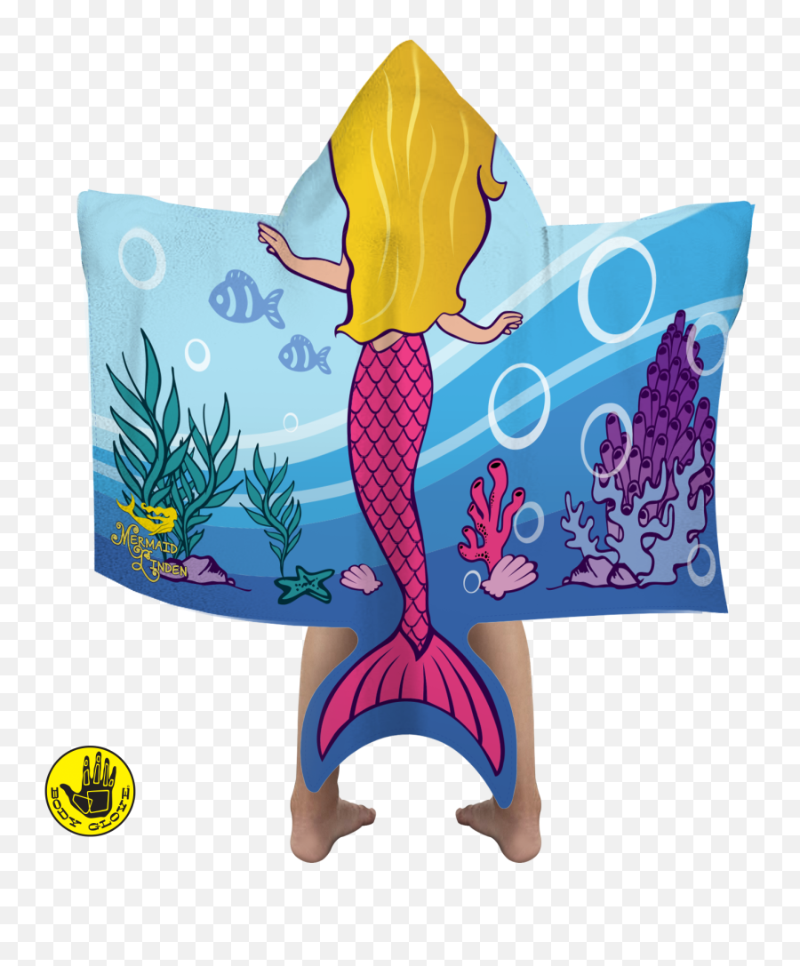 Mermaid Linden Hoodie Towel - Mermaid Emoji,Mermaid Tails Clipart