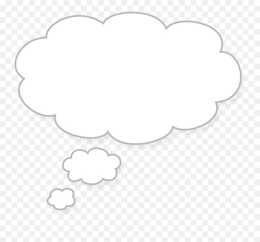Free Cloud Transparent Png Download Free Cloud Transparent - Thinking Bubble Transparent White Emoji,White Clouds Png