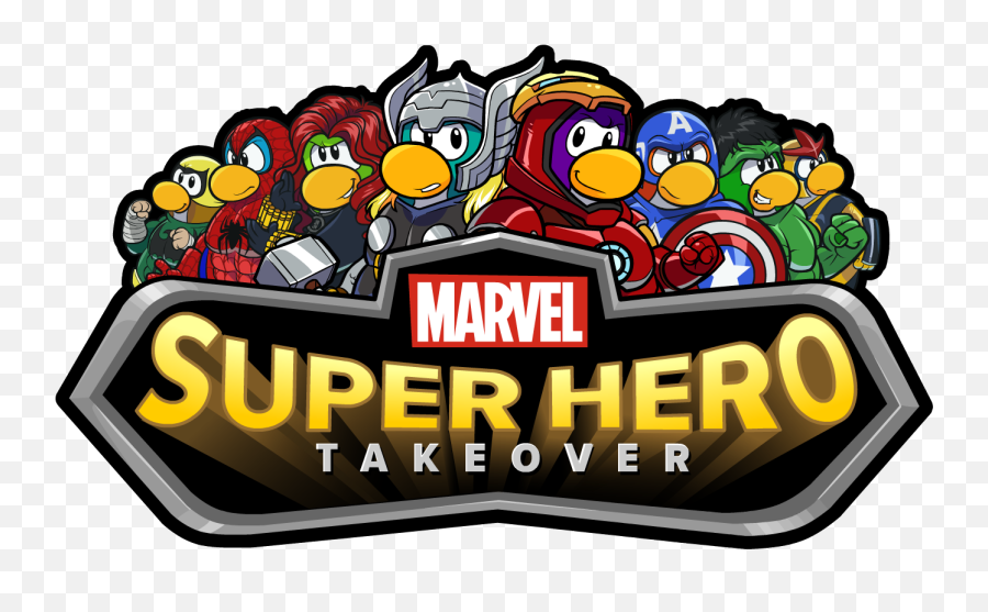 Club Penguin Marvel Superhero Takeover - Club Penguin Marvel Emoji,Superhero Logos