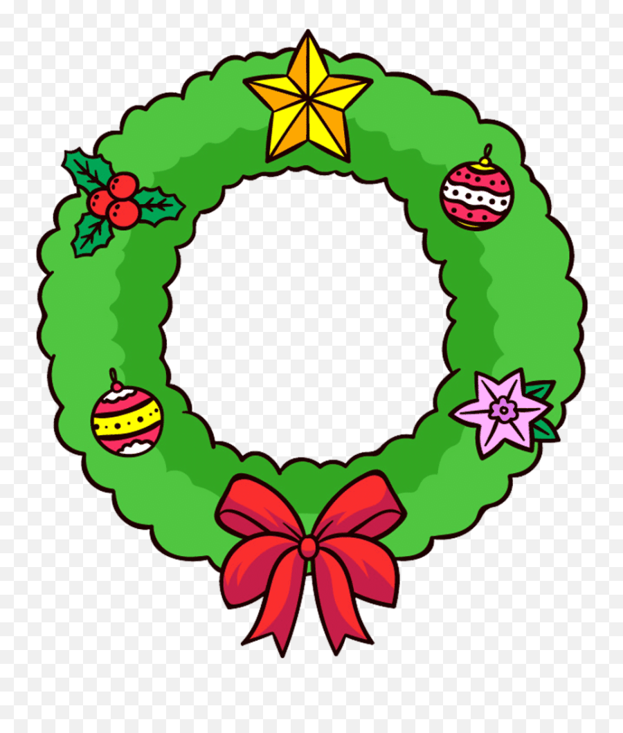 Free U0026 Cute Christmas Wreath Clipart For Your Holiday Emoji,Green Wreath Clipart