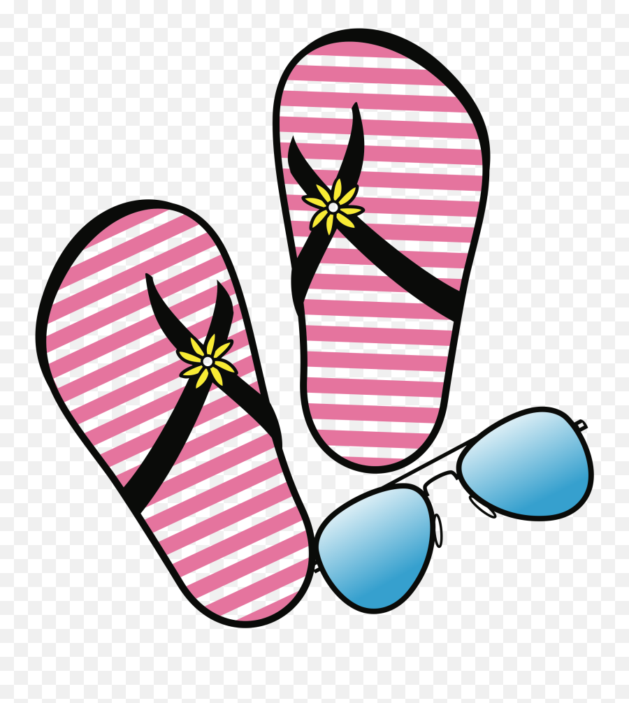 By Oksmith - Flip Flops And Sunglasses Clipart Png Emoji,Aviator Clipart