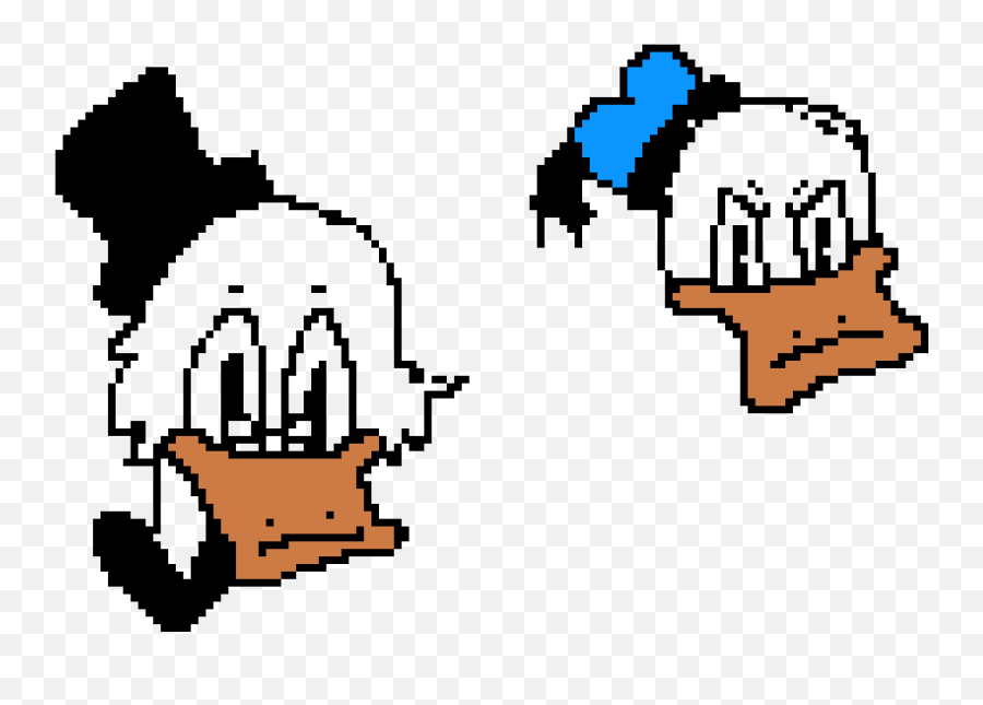 Scrooge Mcduck And Donald Duck Pixel Art Maker Emoji,Scrooge Mcduck Png