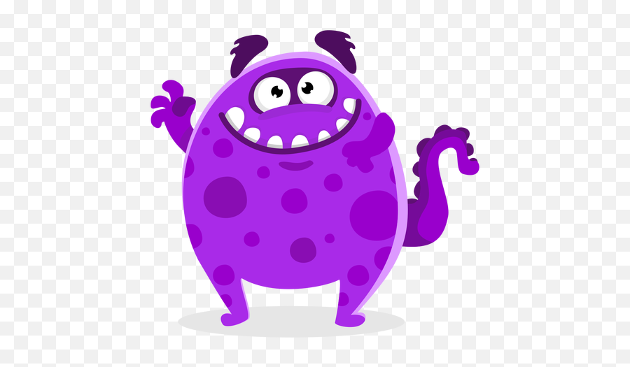 Cute Monster Waving Illustration - Cute Monster Transparent Emoji,Monster Png