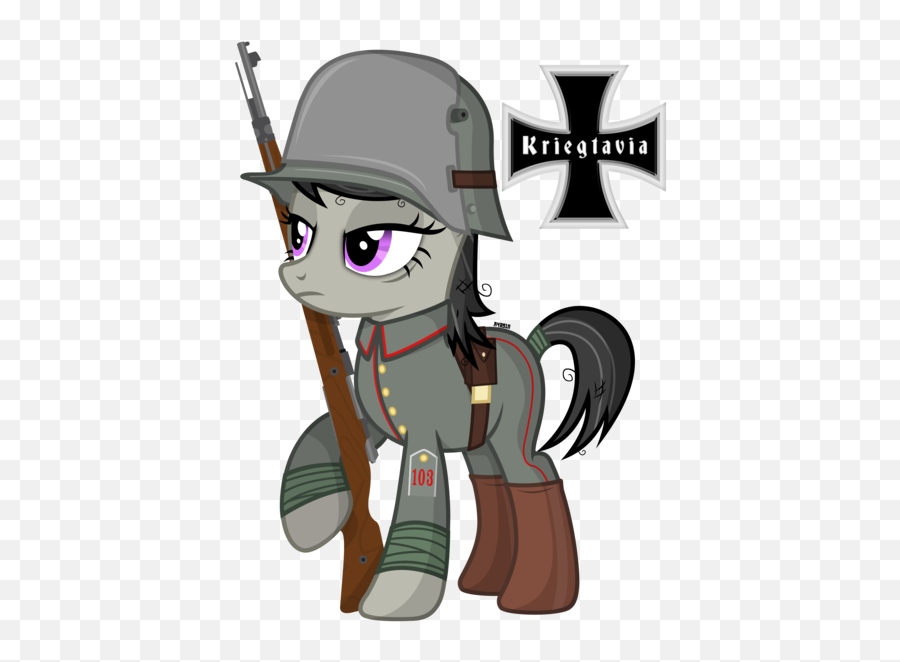 1262629 - Artista4r91n Bandage Blackletter Clothes My Little Pony German Soldier Emoji,Gun Transparent Background