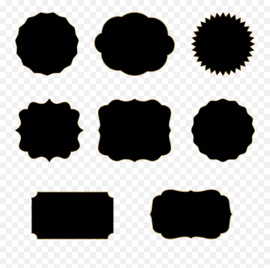 Ornate Frames Clipart - Black Frame Png Clipart Emoji,Frame Clipart