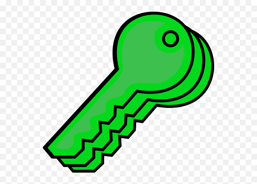 Green Keys Clipart - Key Clipart Green Emoji,Keys Clipart