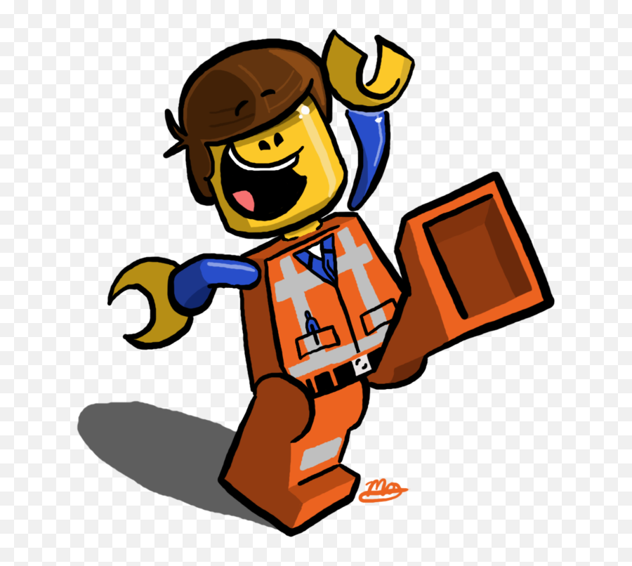 Clip Art Of Lego Character - Legos 2 Arts Of Emmet And Benny Emoji,Legos Clipart