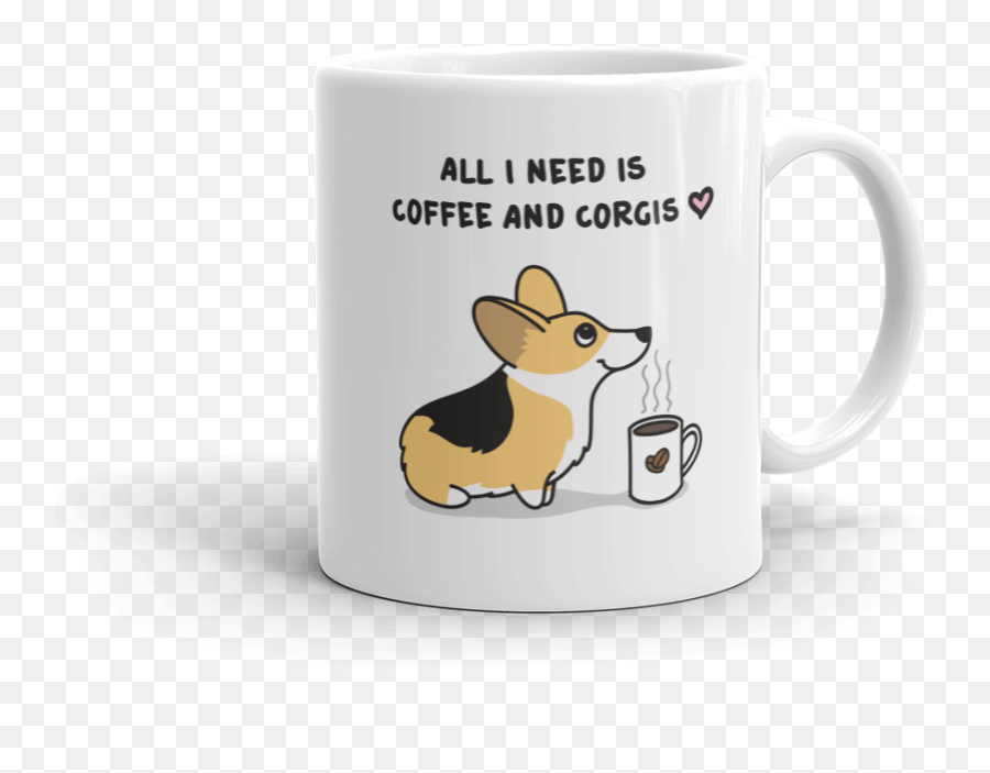 Coffee And Corgis Mug - Coffee And Corgis Mug Emoji,Corgi Transparent