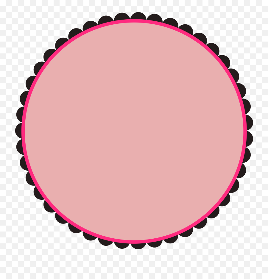 Scalloped Round Frame Clipart I2clipart - Royalty Free Pink Circle For Logo Png Emoji,B Clipart