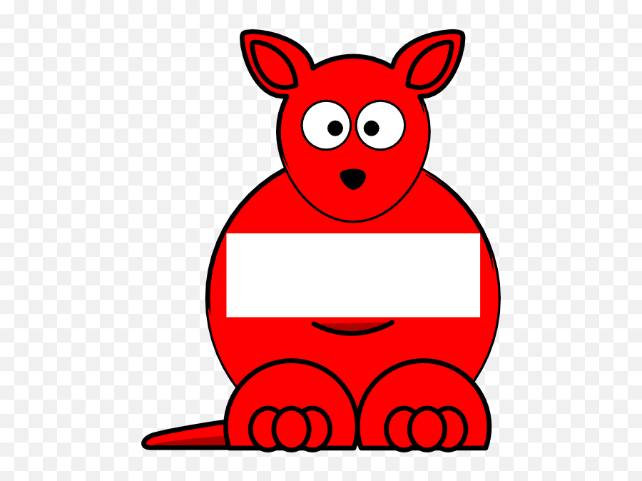 Red Sightword Kangaroo Clip Art At - Kangaroo Cartoon Emoji,Kangaroo Clipart