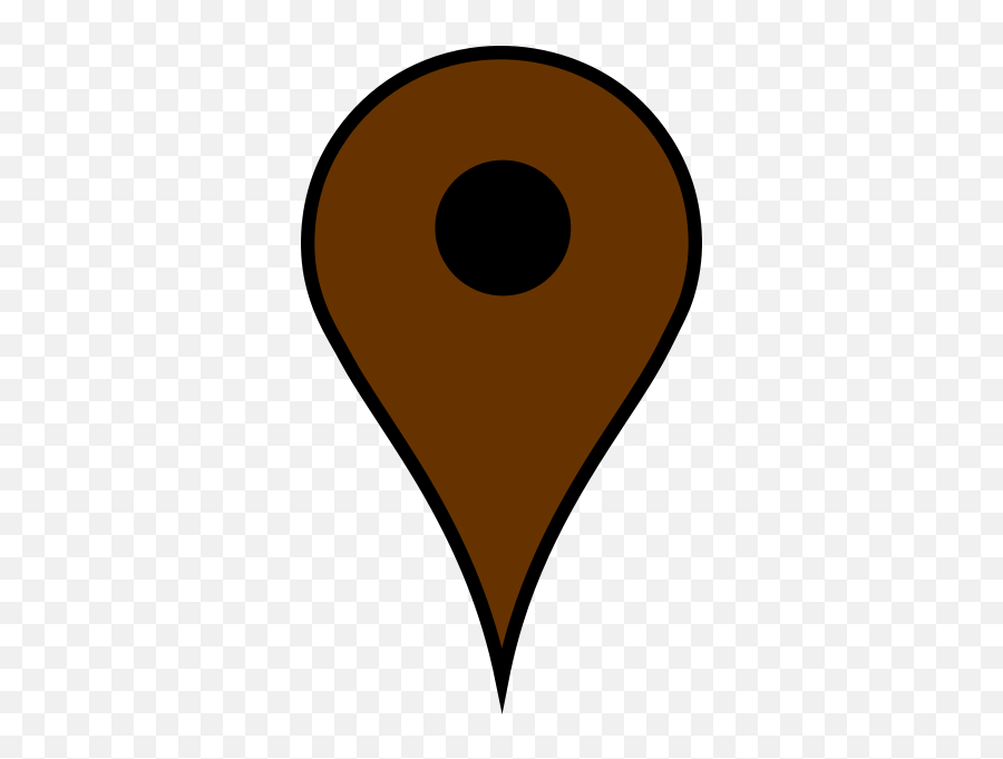 Map Pin Dark Orange Clip Art At Clkercom - Vector Clip Art Dot Emoji,Location Pin Png