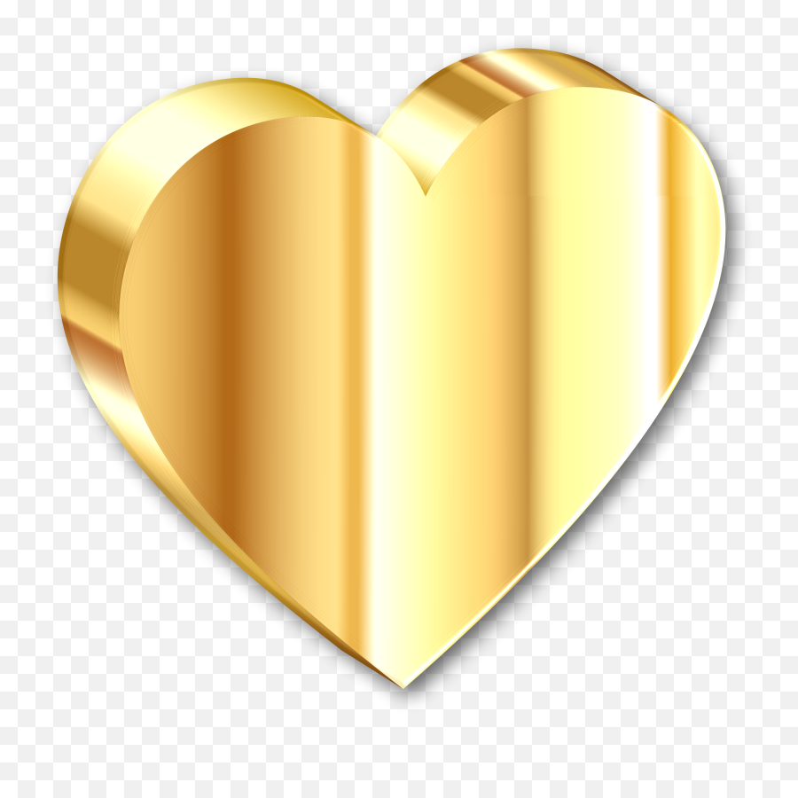 Heart Of Gold With Shadow - 3d Love Symbol Png 2329x2228 Emoji,Heart Symbol Png