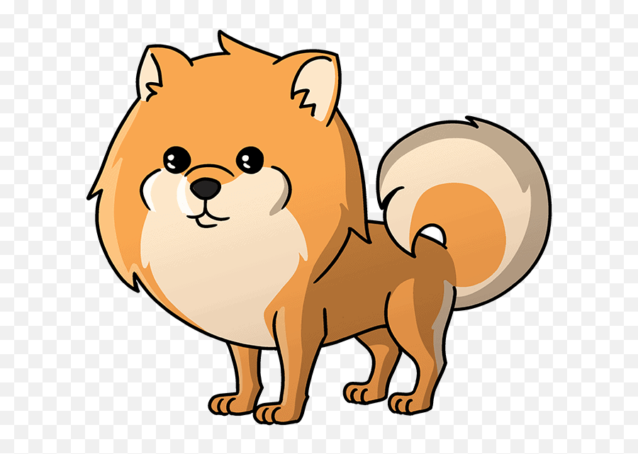 How To Draw A Pomeranian - Really Easy Drawing Tutorial Emoji,Pomeranian Png