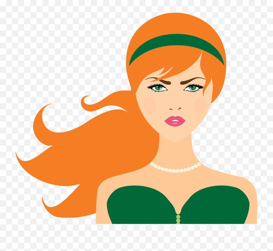 Red Hair Woman Clipart Free Download Transparent Png Emoji,Red Hair Png