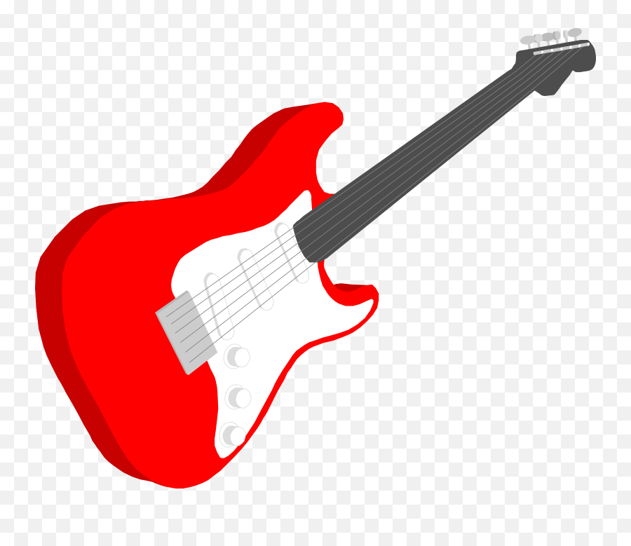 Free Free Guitar Clipart Download Free - Red Guitar Cartoon Png Emoji,Guitar Clipart