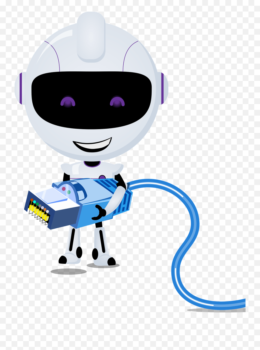 Robot With It Cable Clipart Free Download Transparent Png Emoji,Cable Clipart