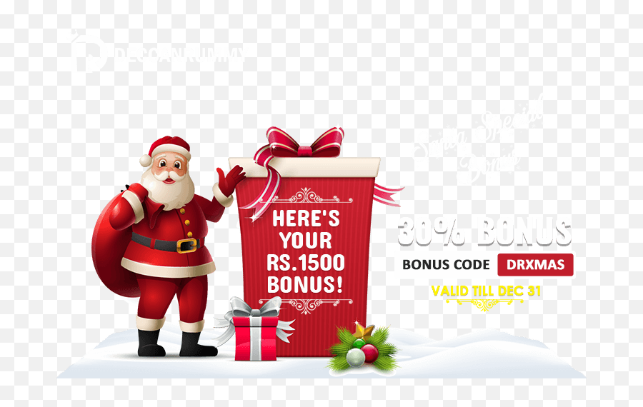 Download 1500 Bonus With Santa Special Bonus Offer - Santa Christmas Special Offer Images Hd Emoji,New Png