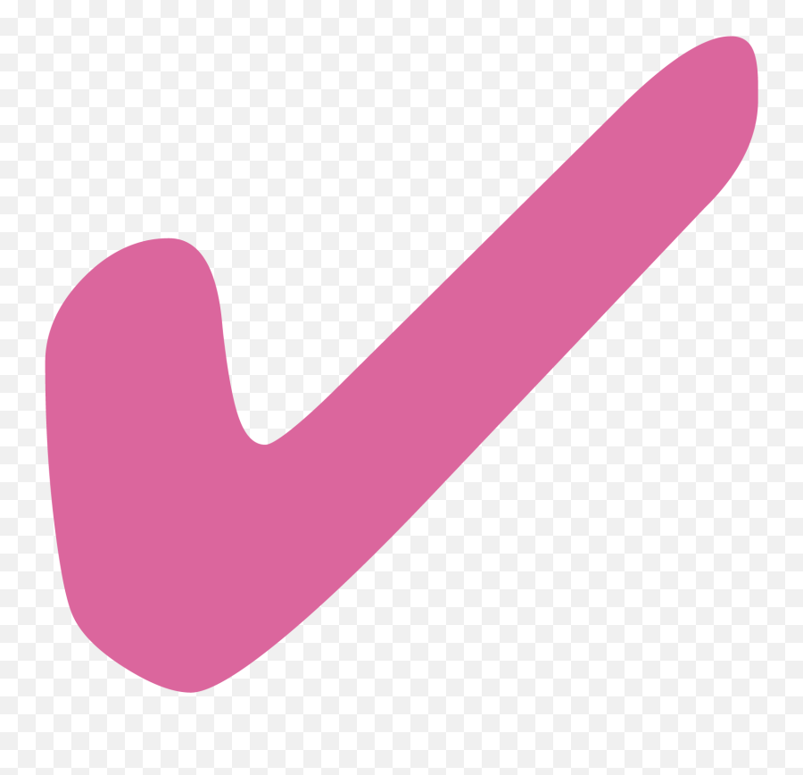 Checkmark - Tick Clipart Pink Emoji,Checkmark Clipart