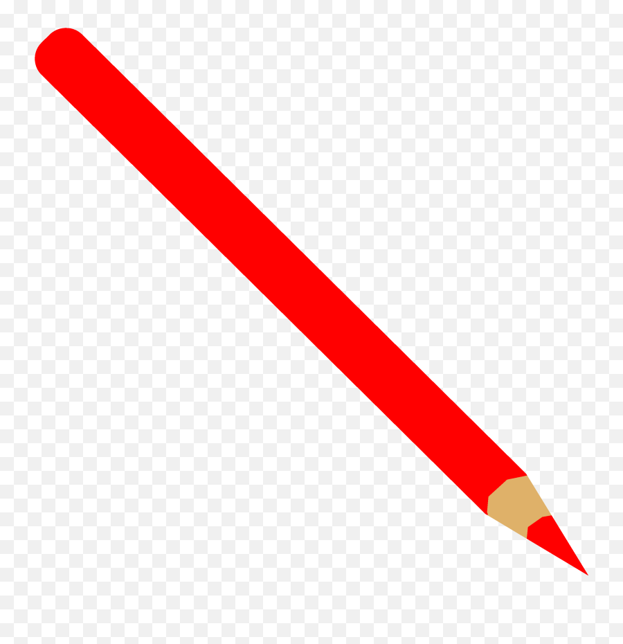 Red Pencil Clipart Free Download Transparent Png Creazilla - Transparent Red Color Pencil Emoji,Pencil Transparent