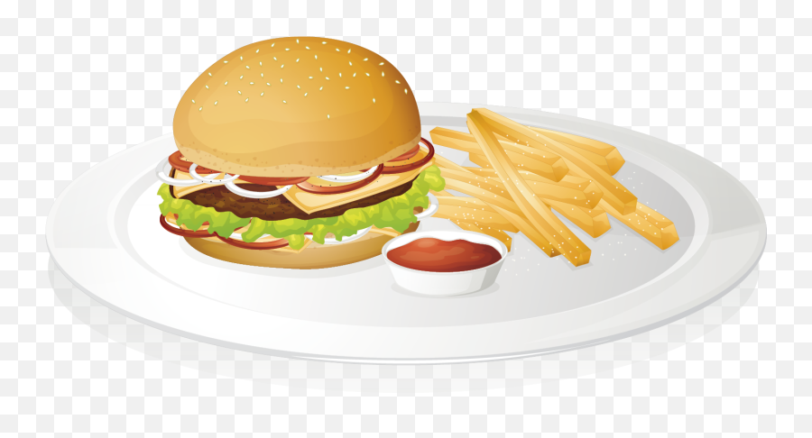 Hd Breakfast Biscuit Clip Art Library - Drawing Of A Hamburger With Fries Emoji,Eat Breakfast Clipart