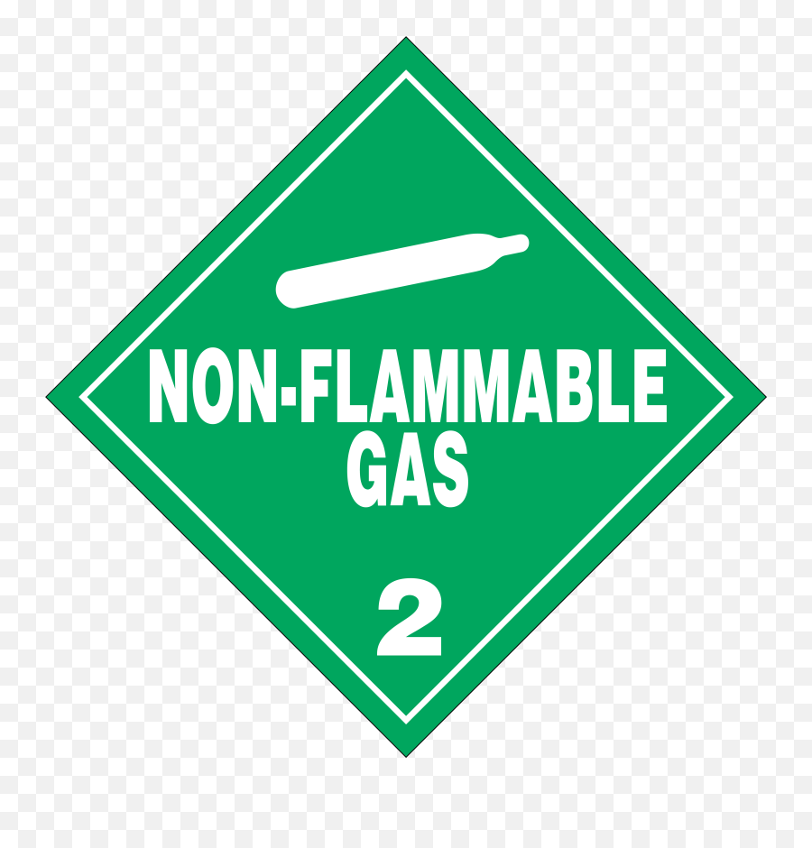 Downloadable Hazmat Placards - Non Flammable Gas 2 Vector Emoji,Hazmat Logo