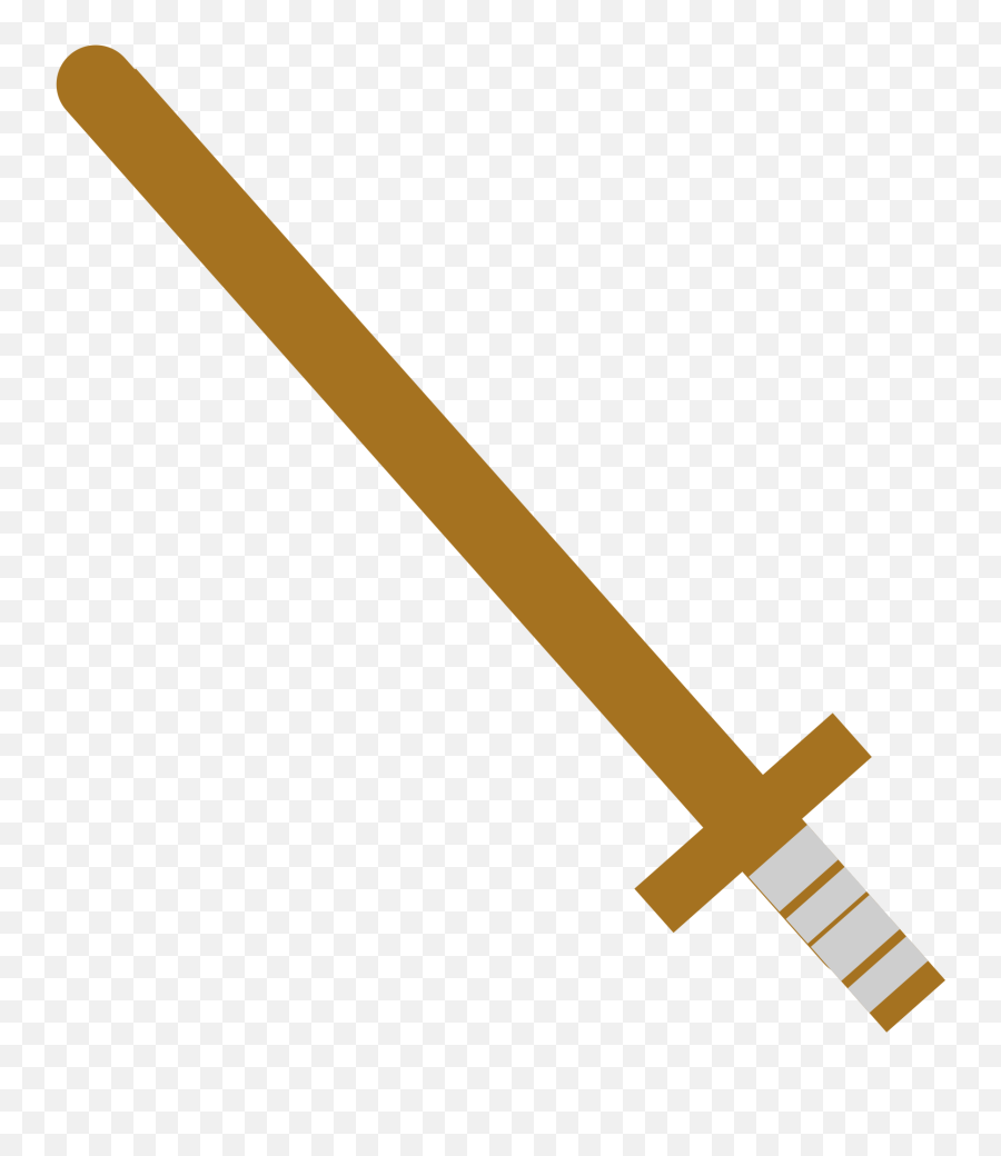 Clipart Library Wooden Sword Big Image - Wooden Sword Vector Emoji,Sword Clipart